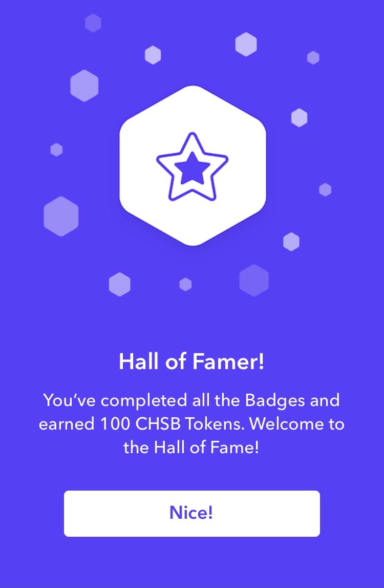 Swissborg 始めてから約2ヶ月でHall of fame 達成できた！