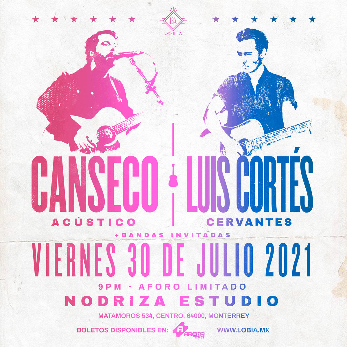 Eui de <a href="/cansecotj/">Canseco</a> &amp; <a href="/vrnsmx/">Luis Cortes</a> de <a href="/tolidos_MX/">Tolidos</a> en #MONTERREY

Viernes 30 de Julio 2021
9:00pm <a href="/NodrizaEstudio/">Nodriza Estudio</a> 

Evento para todas las edades
Preventa: $200 - Aforo limitado

Boletos disponibles en @AREMATICKET: arema.mx/evento/7026