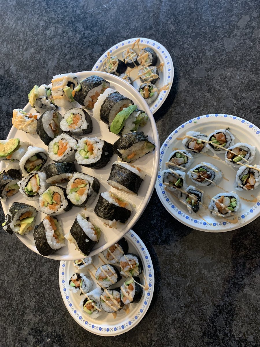 LebaneseLegacy's tweet image. I spent 2 hours making sushi … meanwhile baba made roz w djaj and stole the eid show😂😂😂 #itried #nevergoodenough #arabproblems #happyeid #EidMubarak