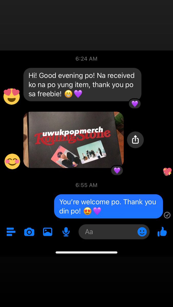 uwukpopmerch's tweet photo. Tysm po! 🥰💜
#UKMfeedback
#BTSRollingStone #Outbox #Jin https://t.co/fiE4lfwa6E