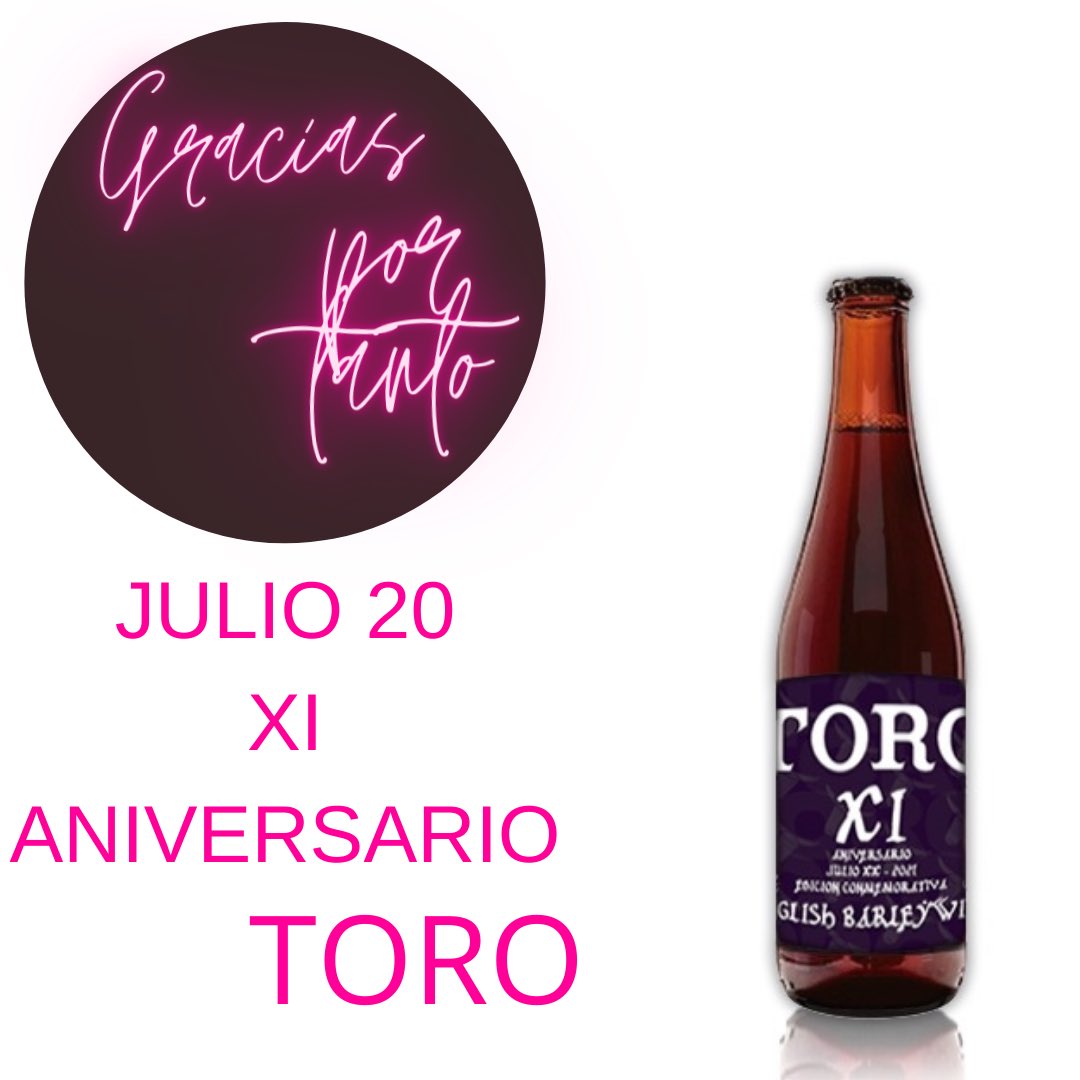GRACIAS.
Hoy cumplimos 11 años gracias a tí.
(\__/)
#cervezatoro #nuncatedetengas 
#lascervezasdequeretaro