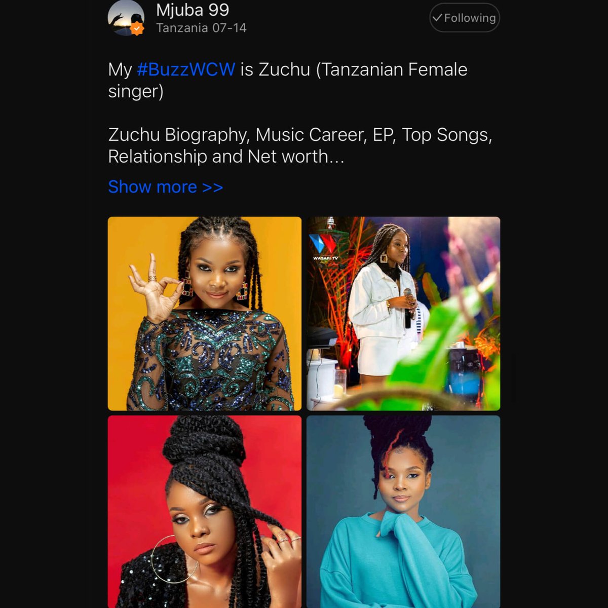 BoombuzzGlobal's tweet photo. It's Women Crush Wednesday!

Open your #Boomplay app,  go to the Buzz section, and let's share some lovely, beautiful and strong females!

Ladies, don't be stingy with your beauty and showcase your charm.

#BuzzDailyTopic https://t.co/RzBtkyw8kI