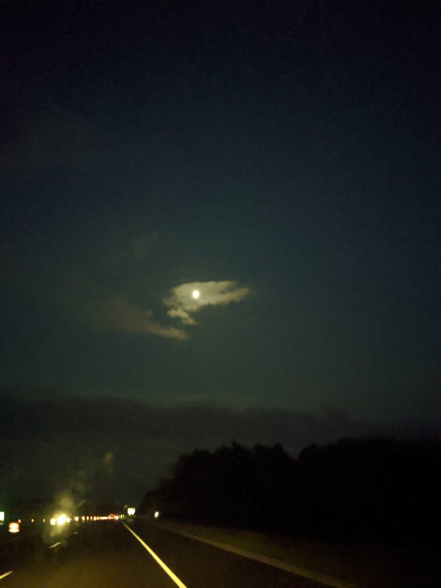 shay1a's tweet photo. Tonight on my way home the moon was behind these clouds and made it look like a pterodactyl. Joy https://t.co/vGdtqtLHbI