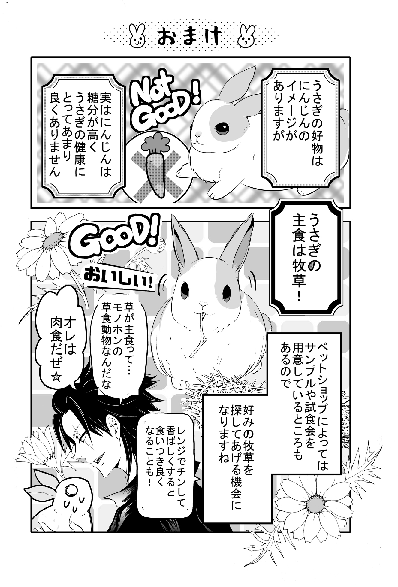 三上骨丸 ウサゴク連載中 ウサゴクうさぎ豆知識 うさぎの主食は牧草 ニンジンではない T Co Hswfq3j4q0 Twitter