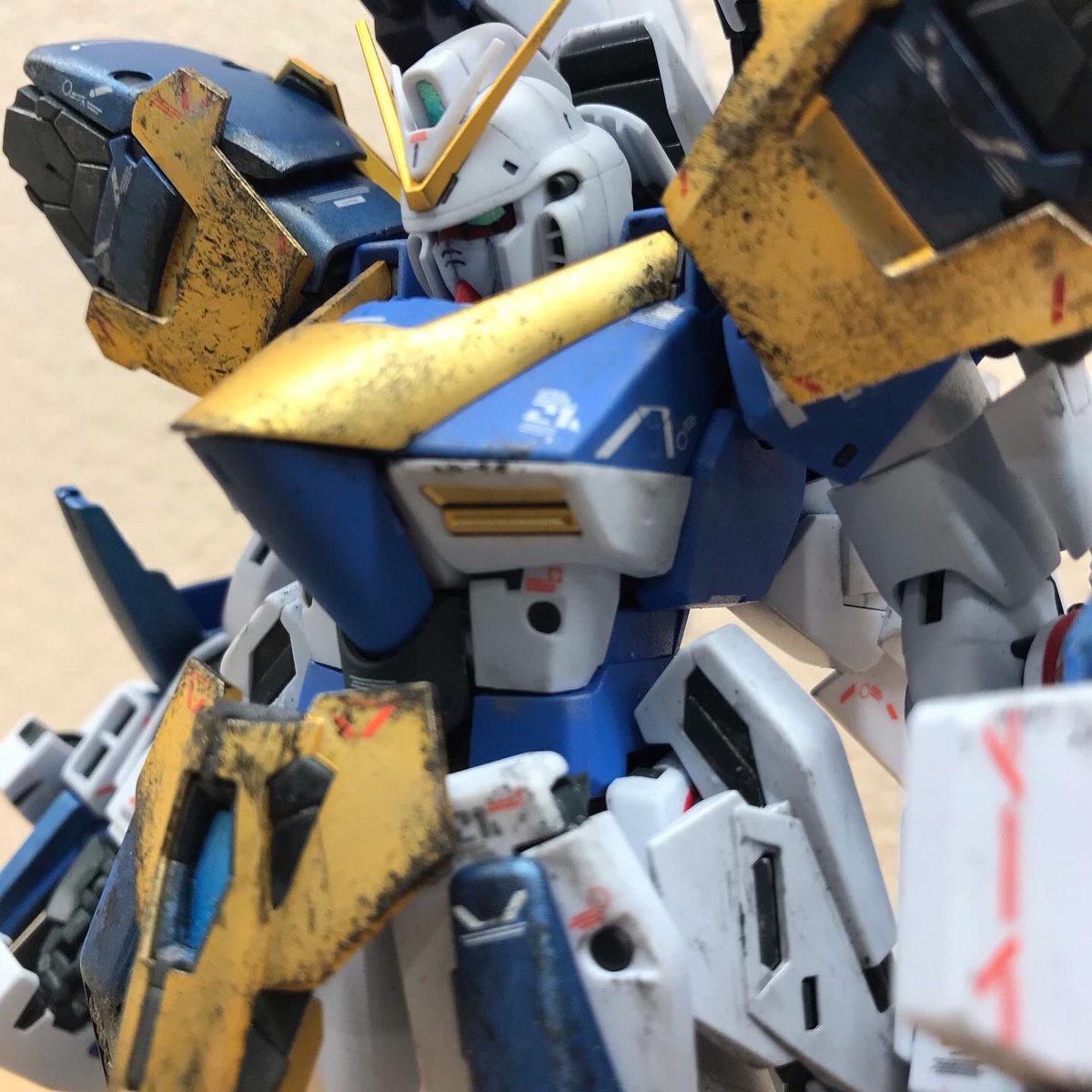 MG Vダッシュガンダム 塗装ウェザリング 美味しゅう