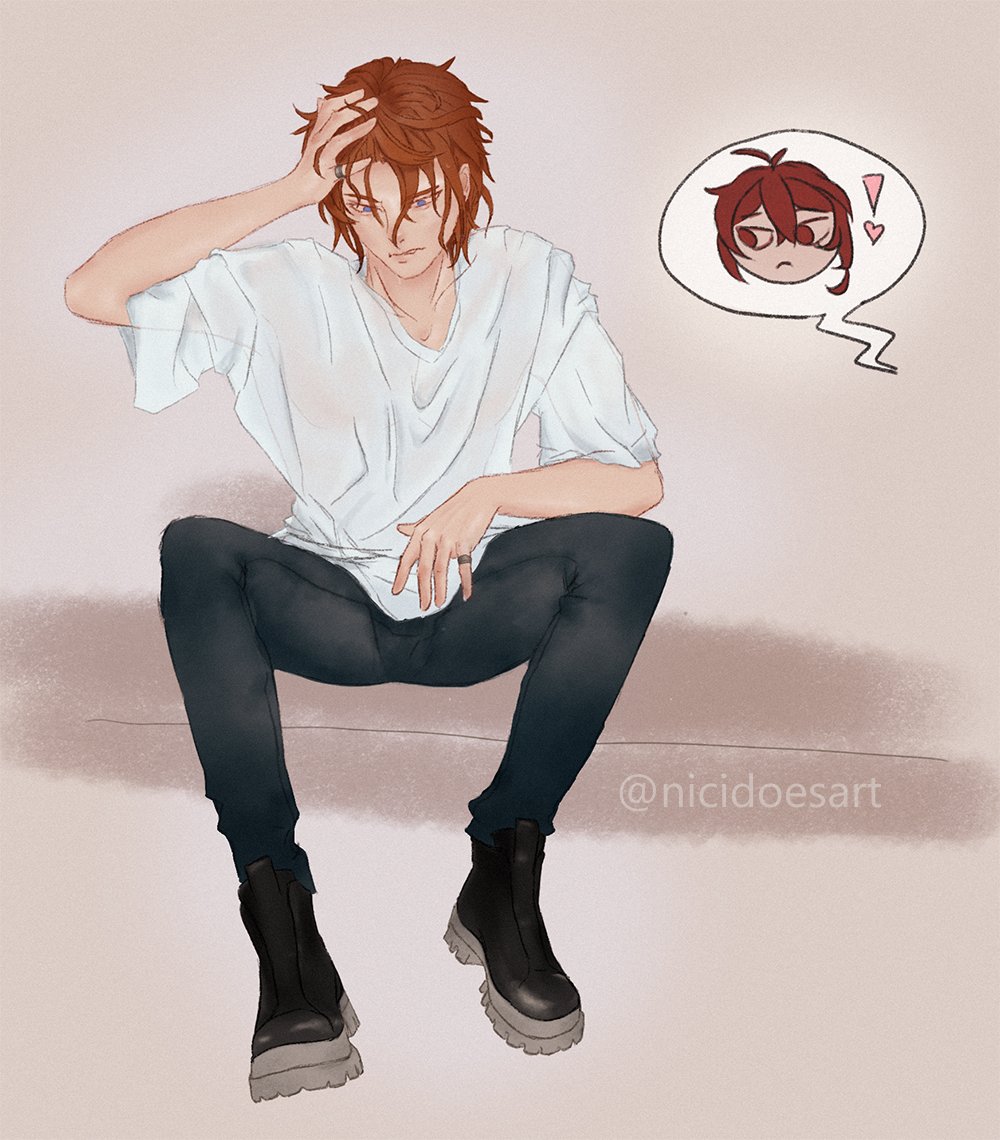 nicidoesart's tweet photo. Happy Birthday Fatooey Boy!!! 🎉 (Almost missed it!!) Here is #ChilucWeek2021 Day #5: "Vaporize" 🥰
#chiluc #genshinimpact https://t.co/y1VTzYGYfk