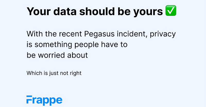 erpnext's tweet photo. Open source and privacy
