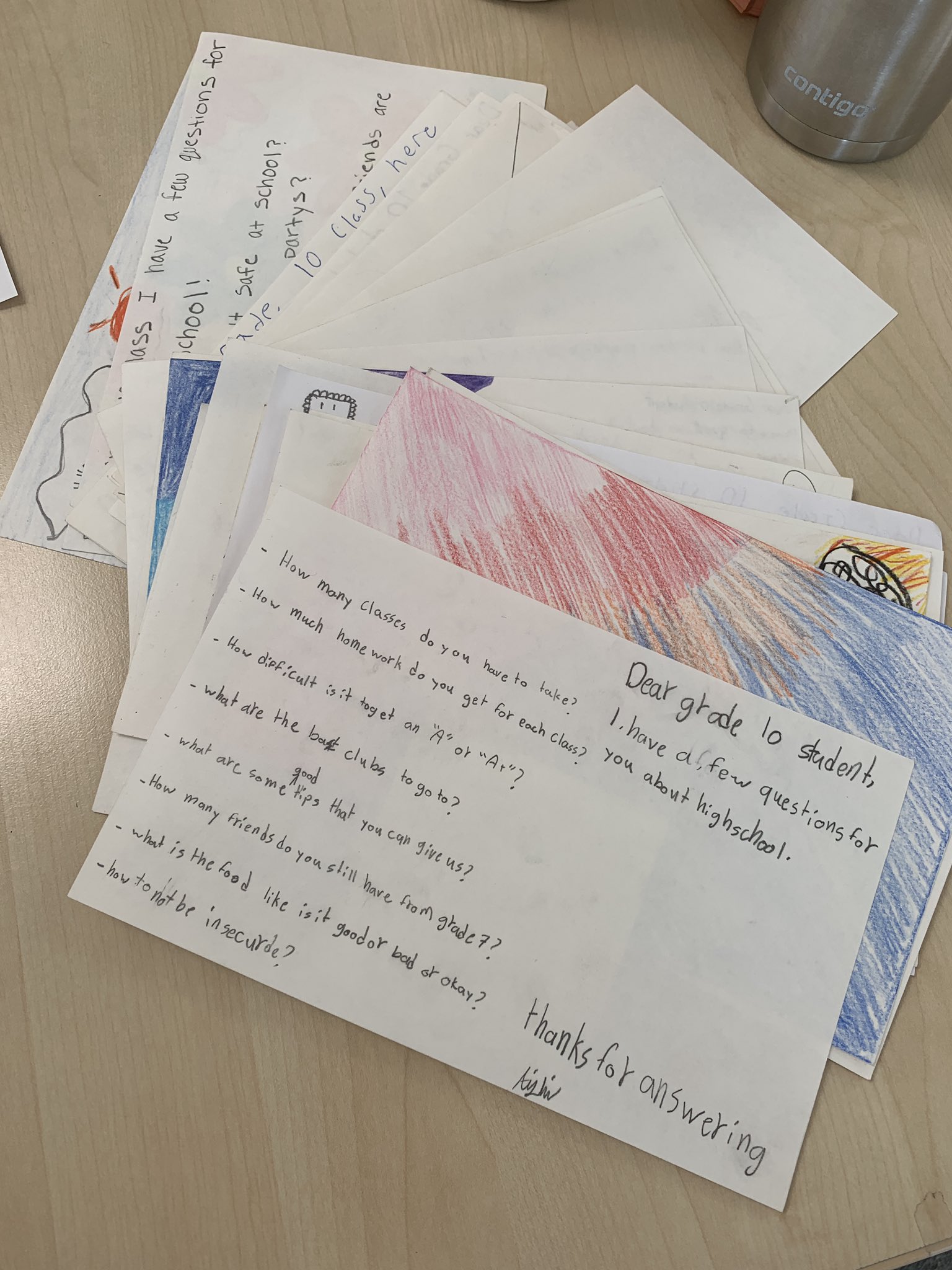 SL44 on Twitter: "Our Transitions 7/8 students have written post cards to  our English 10 Students to ask them about high school. The Qs range from  “How do your remember your schedule?”