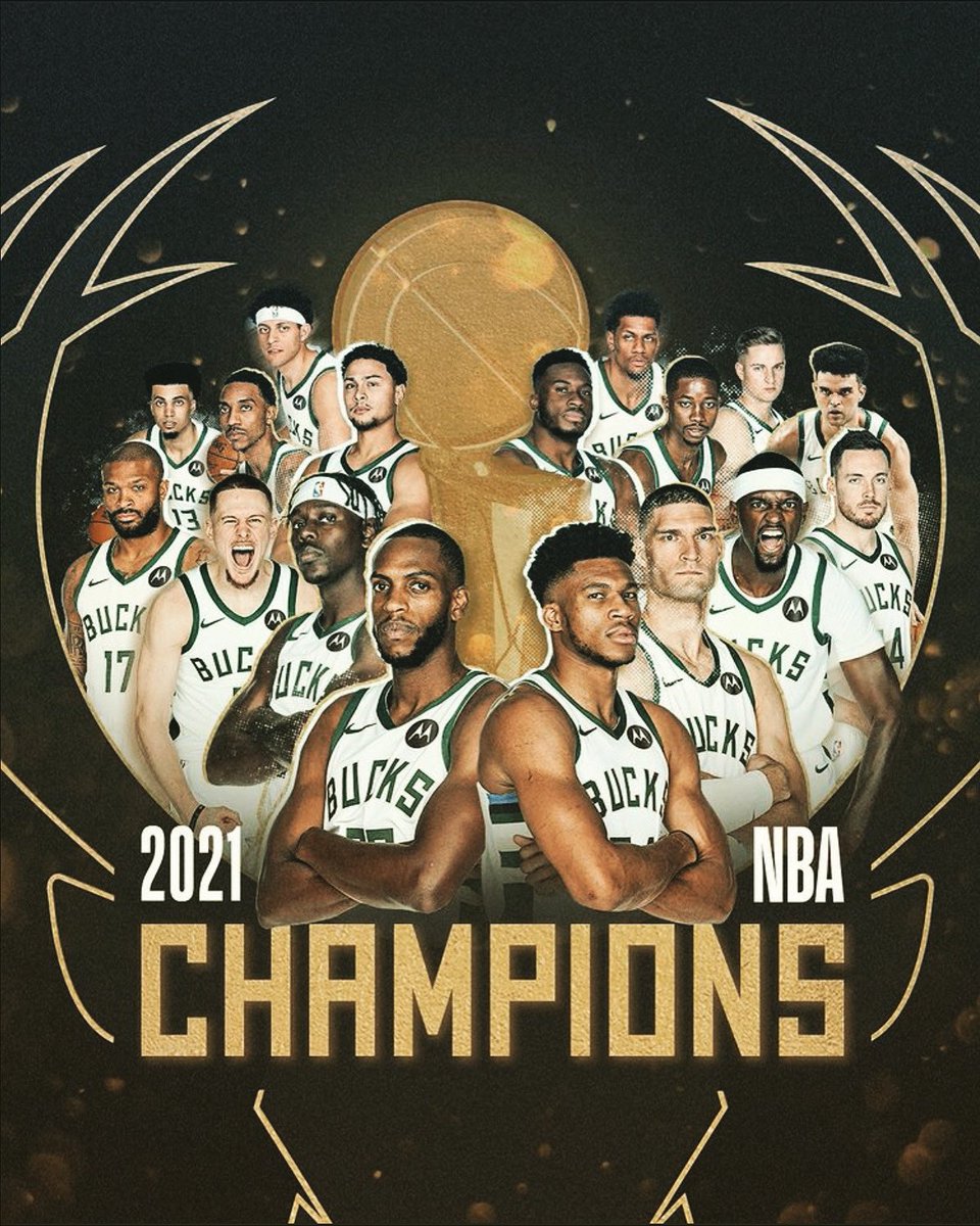 BrayJ83's tweet photo. I think about all the snowy school nights I went by myself to see a last place Bucks team play at the Bradley Center alone throughout high school.  And the first time my Grandfather took me to see a Bucks game when I was 10 years old.  Finally!  NBA CHAMPS!  #MilwaukeeBucks https://t.co/CqMx1SqLKO