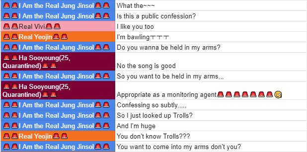 intherainsol's tweet photo. jinsoul's response to gowon saying she was the caterpillar-like thing is so😭😭?? https://t.co/bkNlZ2wvyz