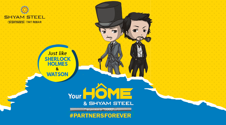 shyamsteel's tweet photo. Sherlock Holmes & Dr. Watson, the iconic detective duo in popular fiction, are truly #PartnersForever.
#ShyamSteel #flexiSTRONG TMT Bar is the perfect partner for the construction of your dream home as its properties of strength & flexibility will keep your home strong. https://t.co/g3ffoHtAeu