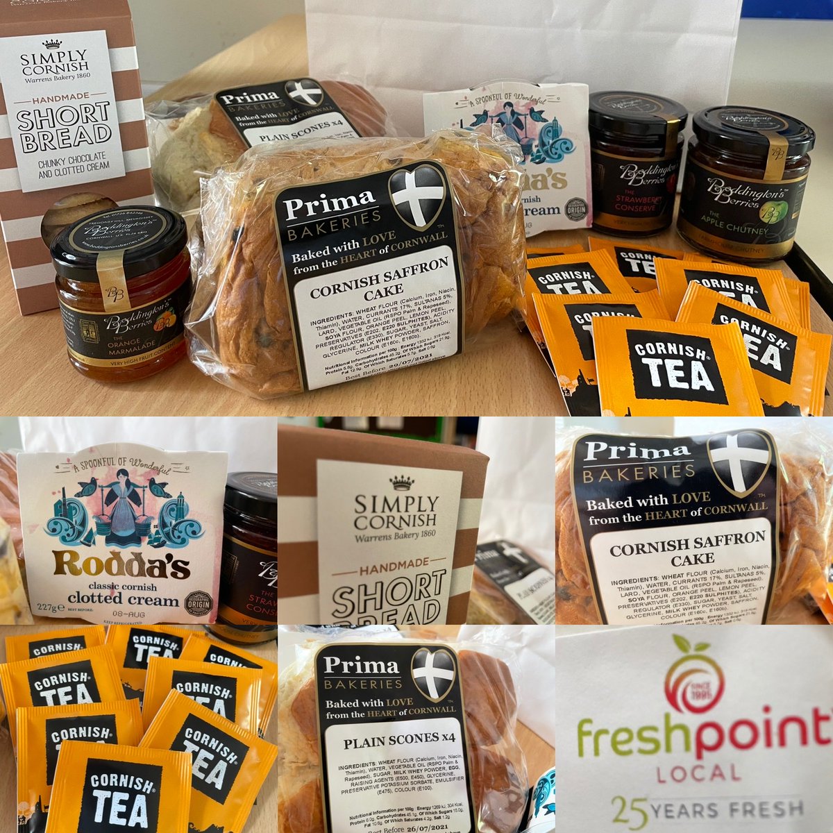Nine_MaidensAPA's tweet image. What a lovely surprise. Staff wellbeing  boxes chock full of Cornish produce from ⁦@FreshPointSW⁩ 
⁦@primabakeries⁩ ⁦@Roddas_Cream⁩ ⁦@SimplyCornish⁩ ⁦@Boddingtons__⁩ ⁦@smugglersbrew⁩ 
A HUGE THANK YOU FROM ALL OF US! 😃 ☕️ 🫖 🍰 
Jam first!