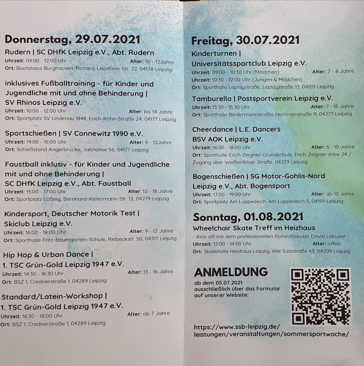 #Sportwoche #Inklusion #MehrInklusionInSachsen #Skaten #Fußball #Faustball #Anmeldung #Leipzig