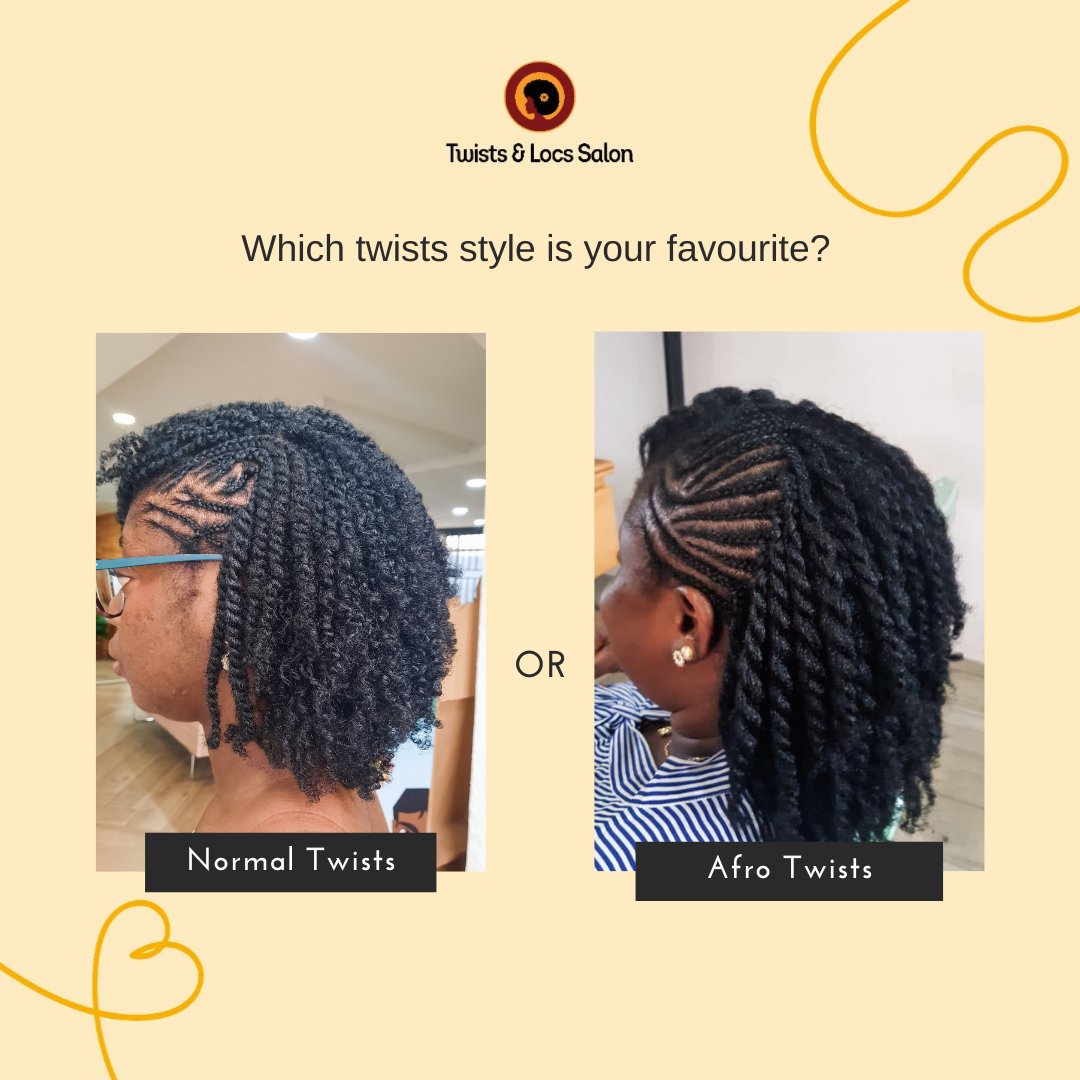 TwistsnLocs's tweet photo. Natural hair conundrum.

If you could only install one style this #WashdayWednesday, which one are you going for? 
 
#Twistsnlocs #StyledbyTnL #HealthyHair #AfroTwists #Twosts #MiniTwists #MicroTwists #HairLove #NaturalHair #NaturalHairInspo #4CHairCare #NaturalHairStylistinAccra https://t.co/Ri8B5u1dU3
