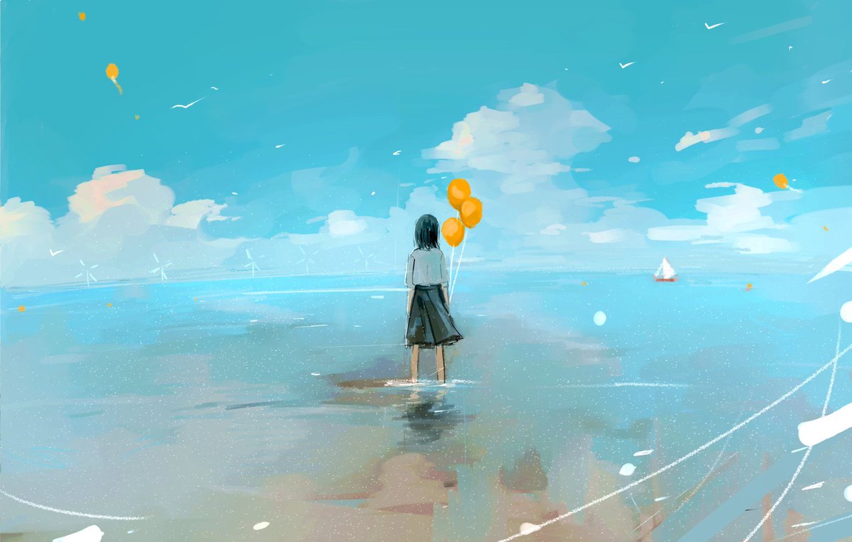 心が既に夏、完全に夏🌺🌴🏖 なので今まで描いた夏