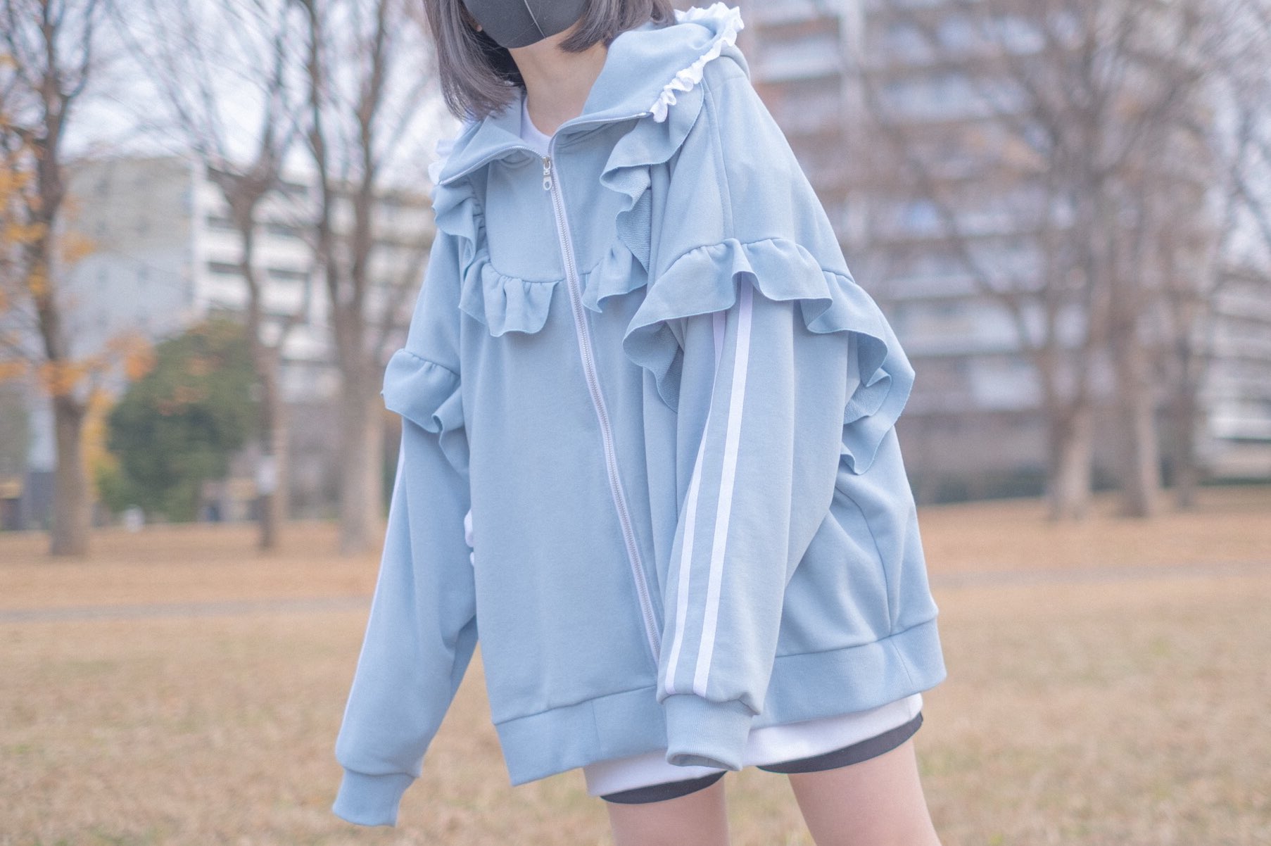 satoi フリルレースジャージ blue satoi フリルレースジャージ blue