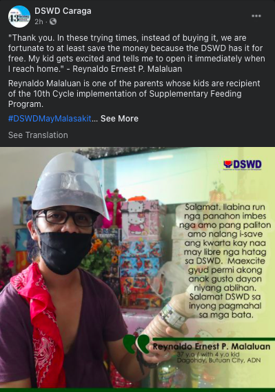dswdserves's tweet photo. Tunghayan ang mga balita, ganap, at mga kuwento ng tagumpay ng mga programa at pasasalamat ng mga benepisyaryo ng DSWD mula sa iba't ibang panig ng Pilipinas.
Maraming salamat sa inyong lahat para sa patuloy na pagtitiwala sa DSWD.
#DSWDMayMalasakit
#DSWDSFP
#ZeroHungerPH https://t.co/RIutQSsthG