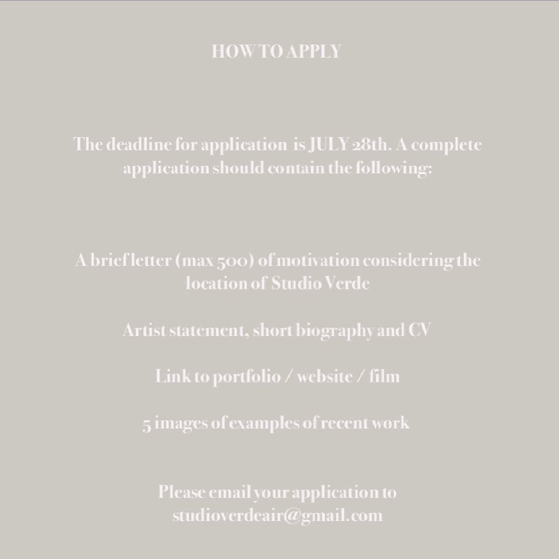 StudioVerdeAIR's tweet photo. OPEN CALL Art &amp; Ecology program-Studio Verde is now accepting applications.  This program will include workshops run by local specialists on ecology, botany, entomology and zoology - https://t.co/fNaY2MLN4T #opencall #callforartists https://t.co/Ipx2amSfGm