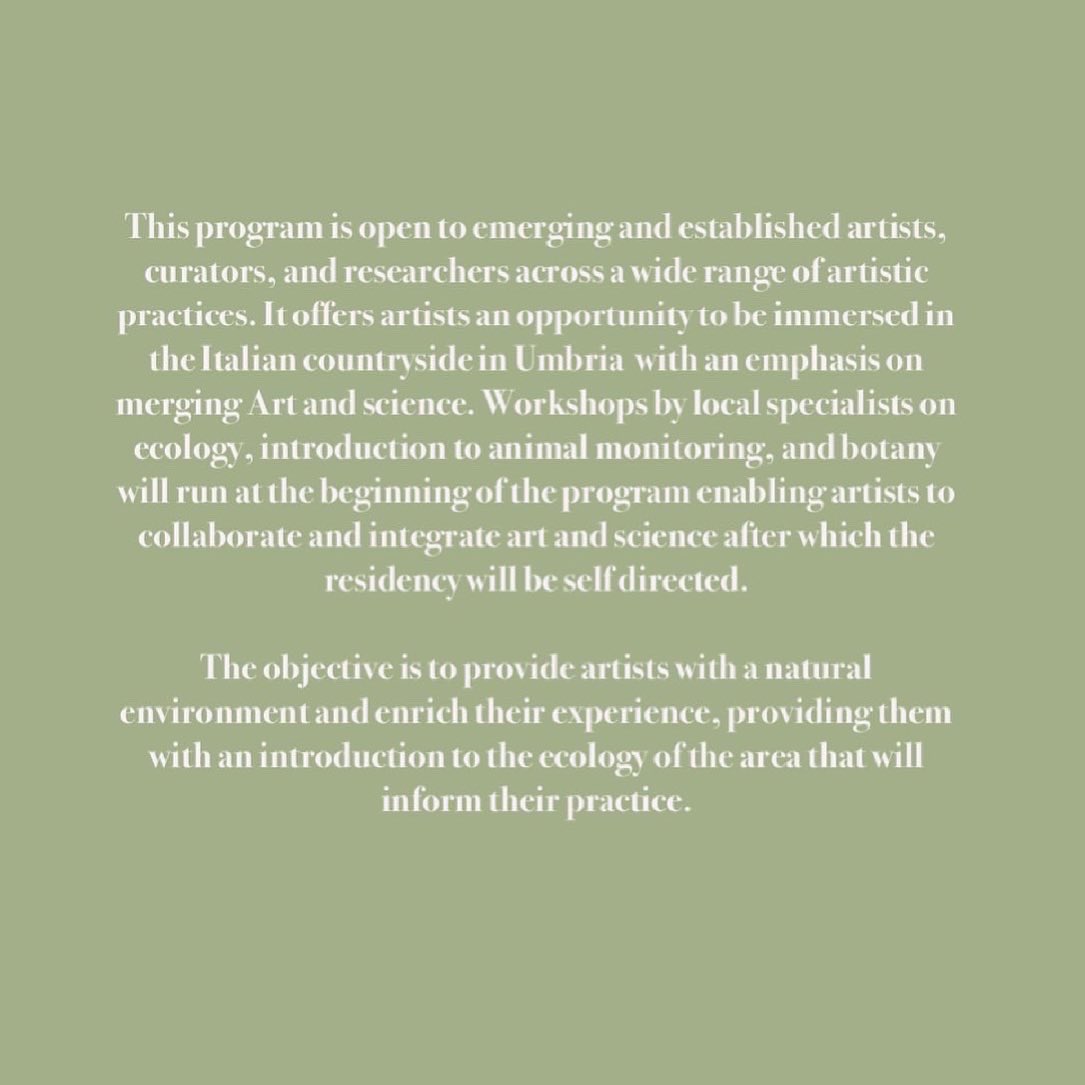 StudioVerdeAIR's tweet photo. OPEN CALL Art &amp; Ecology program-Studio Verde is now accepting applications.  This program will include workshops run by local specialists on ecology, botany, entomology and zoology - https://t.co/fNaY2MLN4T #opencall #callforartists https://t.co/Ipx2amSfGm