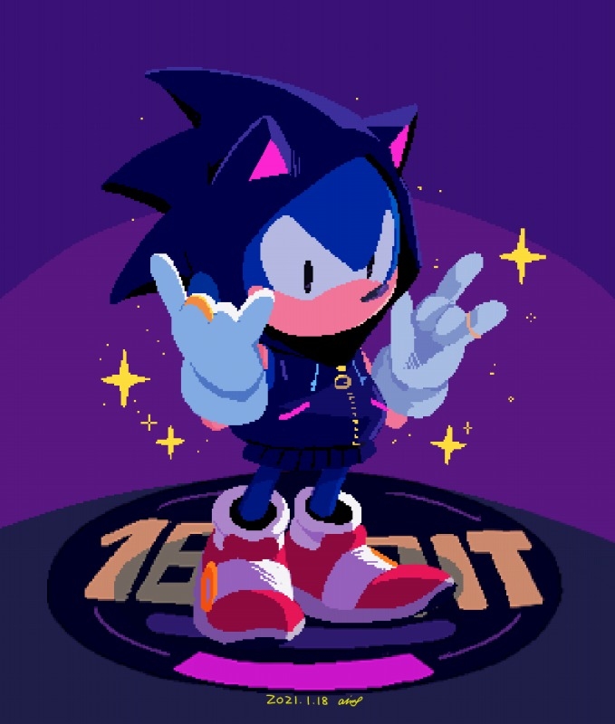 sonic the hedgehog 1boy male focus gloves solo white gloves smile shoes  illustration images