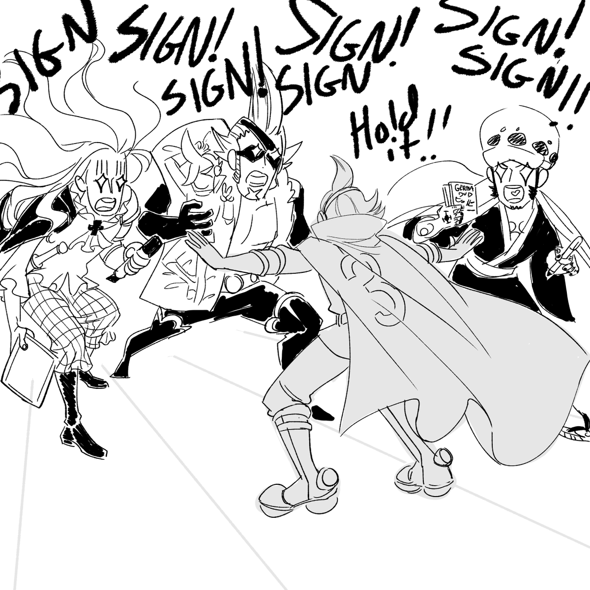 hackedmotionart's tweet photo. they're your biggest fans sanji https://t.co/QlAEbVYgkO
