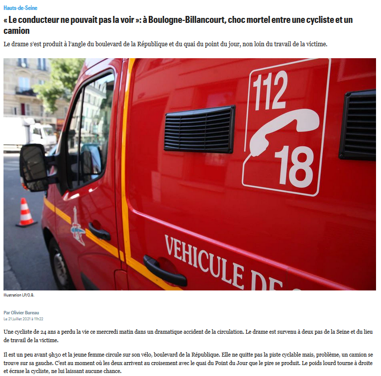 florian_bonet's tweet photo. En 🇨🇵, nous interrompons les aménagements cyclables à l'approche des #carrefours. Or c'est justement à cet endroit précis que le besoin de séparation est maximum pour protéger les cyclistes. #AngleMort #Giration #SécuritéRoutière ➡️nouveau fait divers... https://t.co/1fe752Wvhw