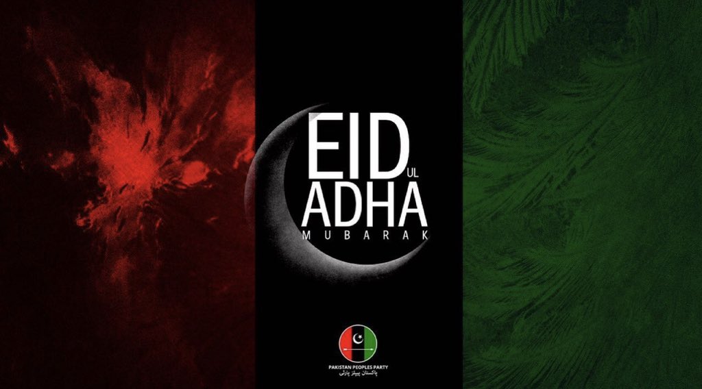 BBhuttoZardari's tweet photo. #EidMubarak everyone! remember we are still in the midst of the COVID pandemic. please stay safe,  #stayhome &amp; celebrate #EidAlAdha with simplicity. https://t.co/HHWzLRTdLk