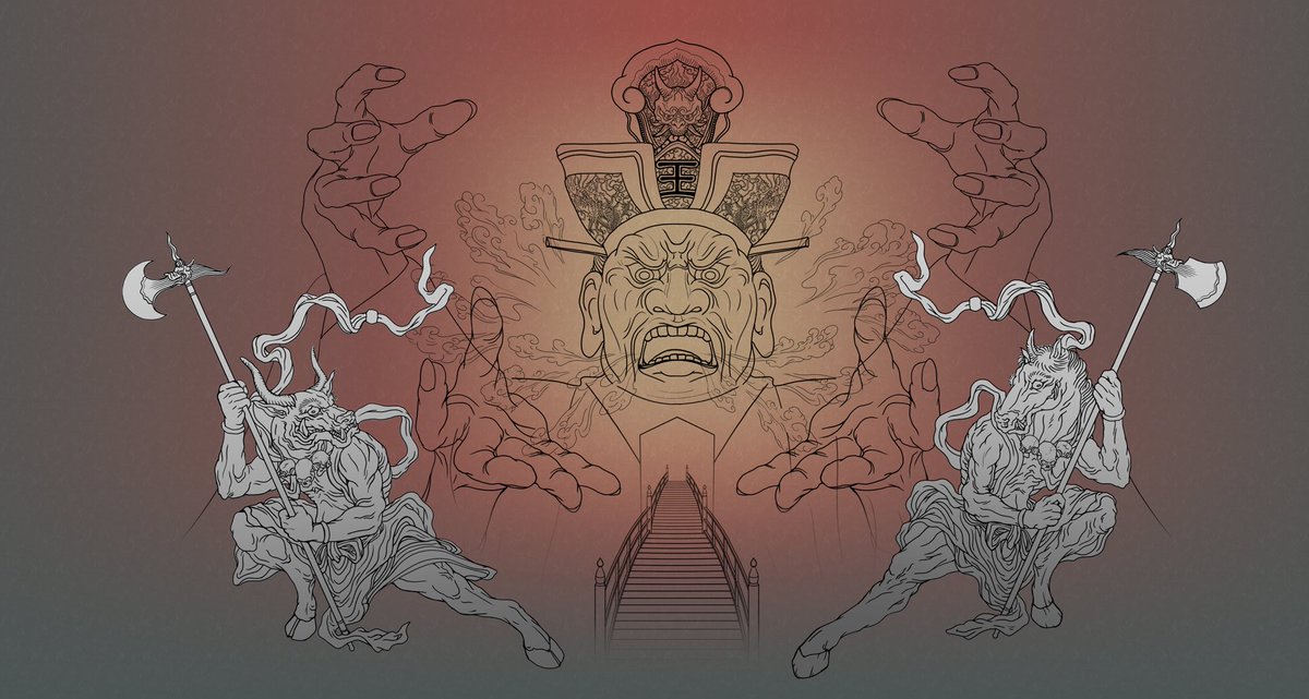 reishi_design's tweet photo. もっと鬼を増やしたい。。。

#閻魔大王 #Yama #牛頭 #gozu #馬頭 #mezu #イラスト #和柄 #japanesetraditional #和風 #japanesestyle #tattoo #刺青 #ラフ #Photoshop #フォトショップ https://t.co/jjZI8kmAi3