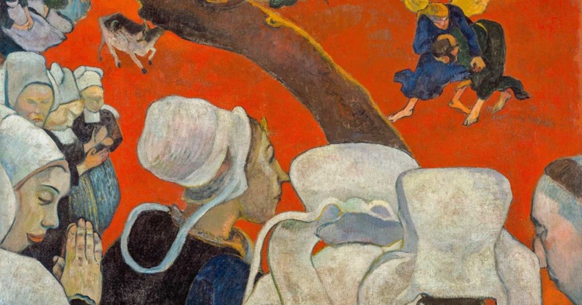 Cdesarts's tweet photo. L'Art du réveil ⏰
Chef-d’œuvre de #Gauguin : focus sur La Vision après le sermon 🙏
https://t.co/sBpCIz7yGm
#WakeUp #postimpressionnisme https://t.co/No2YpxMljU