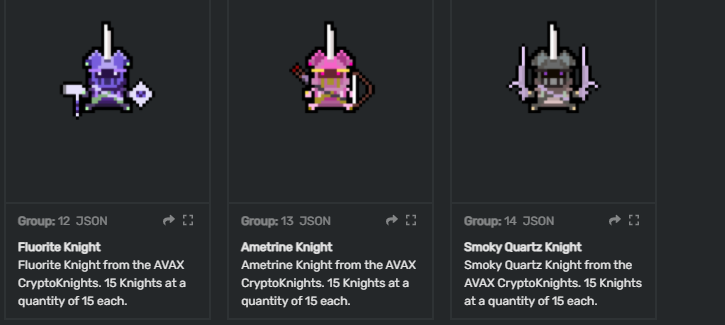 Finished the #AVAX CryptoKnights! 15 Knights, 15 each. If you are interested in purchasing let me know! 

In the 1st round of giveaways I'm giving away 5 of the first Knights I made to 5 winners. 

RT+Like
Tag 2 friends+reply with AVAX X-chain address
#NFTgiveaway #NFT #NFTdrop