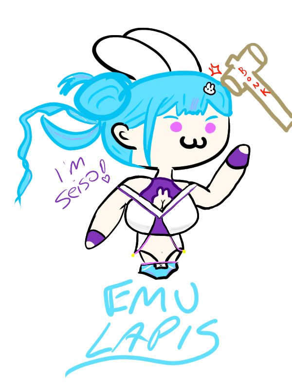 Doodle of the positively seiso (and definitely not degen) bunny, emulapis! ❤️ #emulapics

She also has a very cute laugh! ☺️

twitch.tv/emulapis & @/emulapis