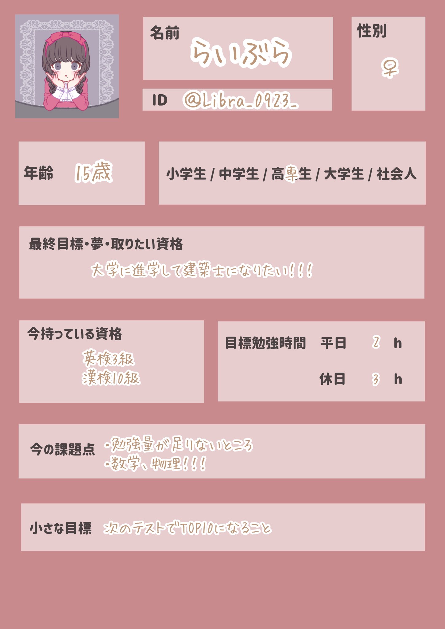 勉強垢さんのための自己紹介カード Twitter Search Twitter