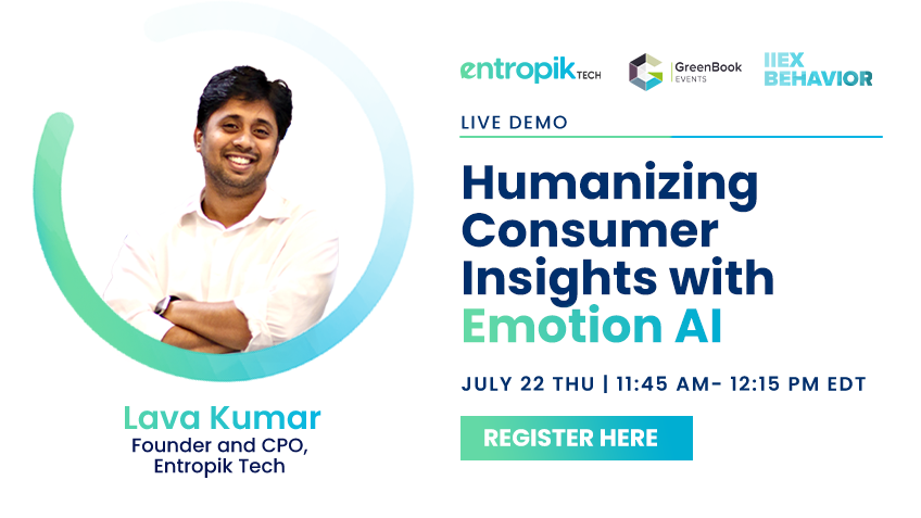 entropik_io's tweet image. 🎯Join Lava Kumar, CPO &amp;amp; Founder of @entropiktech while he gives a #LiveDemo about #EntropikTech’s consumer insights platform, #AffectLab in action.
Register here:  buff.ly/3BjHnhv
#ConsumerResearch #HumanizingExpereinces #Entropiktech @ProductRambler #LavaKumar