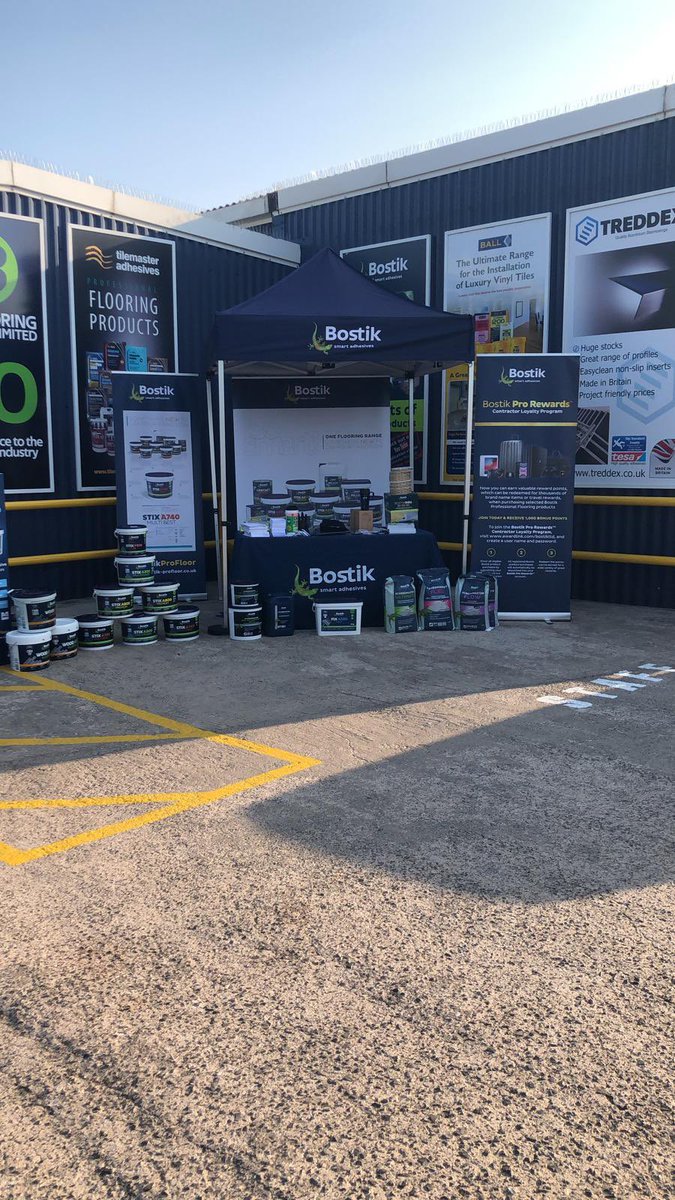 Come on down to our Bristol branch this morning and meet the guys from @Bostik_ProFloor . They are showing off their great new range of professional flooring adhesives!