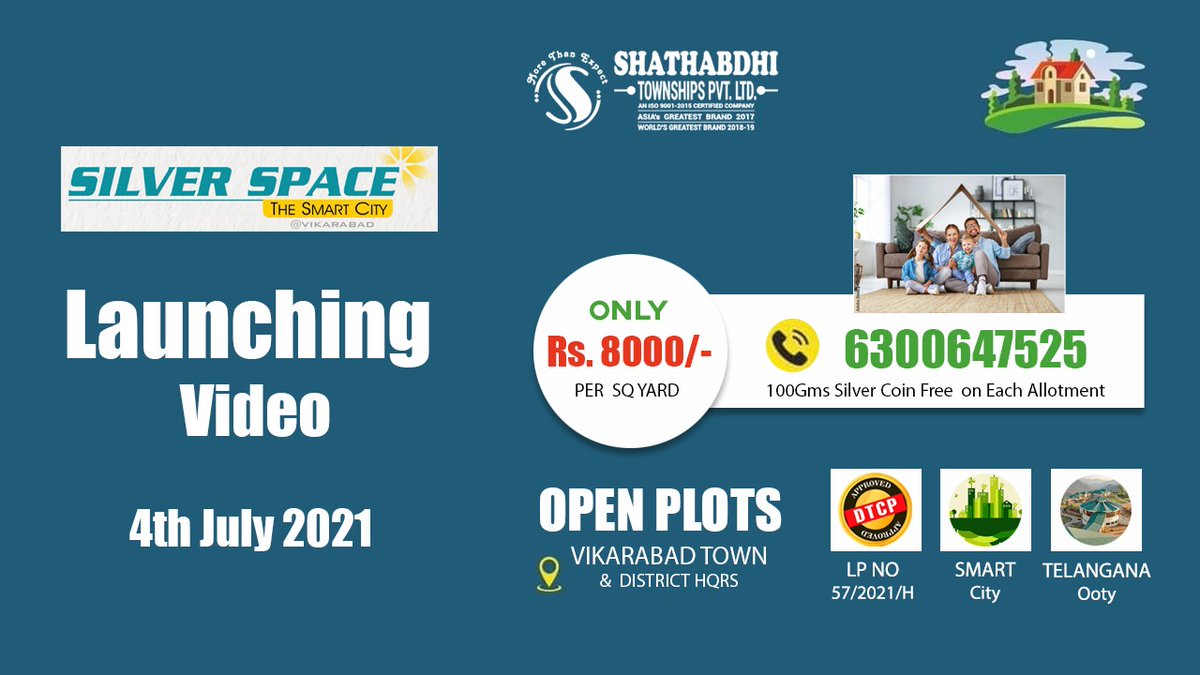 seoarjun's tweet photo. If you are looking for the right investment at the most prospective place, Shathabdhi Township’s Silver Space is just perfect for you. Now is the time to explore best deals in land for sale in Vikarabad.  Call : 6300647525 https://t.co/Q59uThMxrF