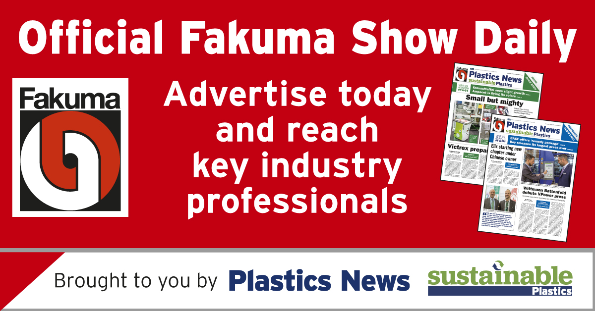SustainPlastics's tweet photo. The #Fakuma2021 Show Daily is being published by Sustainable Plastics and Plastics News @plasticsnews. Contact Matt Barber today for details of opportunities to promote your business: https://t.co/NA1CnMtIRw https://t.co/vRQbnQEoPP