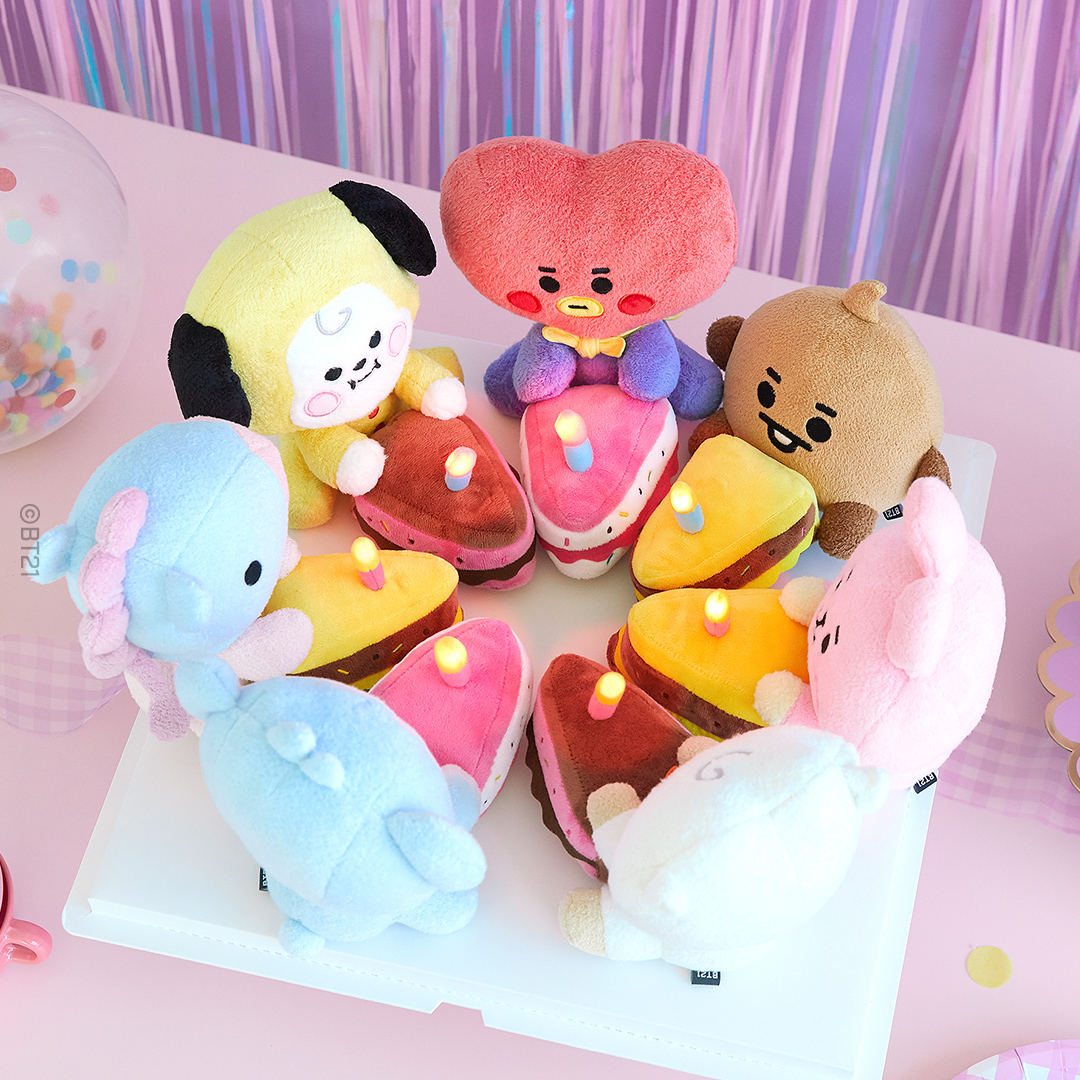 定価 BT21 CHIMMY チミー 光るお祝いケーキぬいぐるみ バースデー 誕生