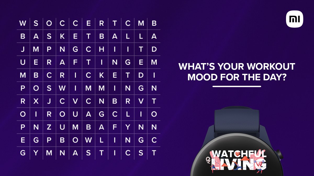XiaomiIndia's tweet image. #WatchfulLiving is not just to train your body but to also train your mind.

Don&apos;t know where to start? Choose from 117 sports modes on #MiWatchRevolveActive to get started!

The first sports mode you spot is your workout mood today.  Which sport did you spot first? Let us know
