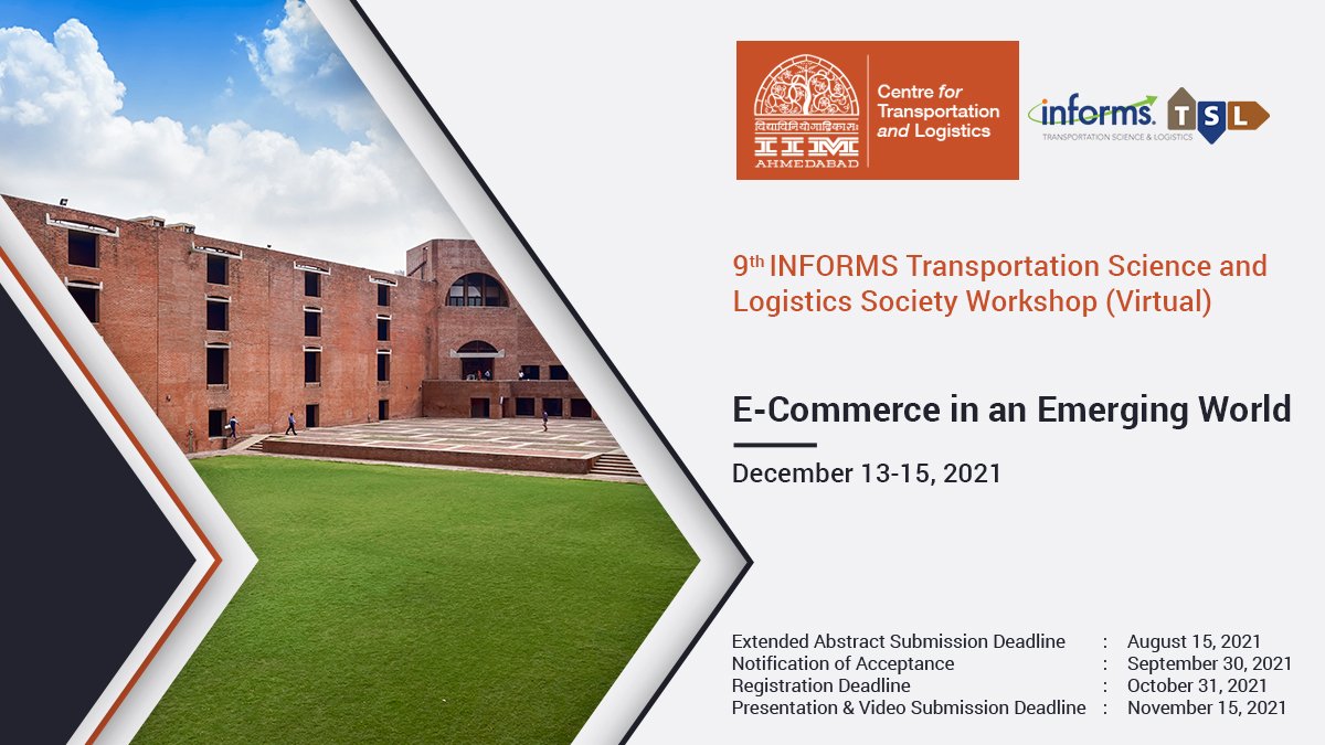 One <a href="/TSLSociety/">TSL Society</a> Workshop is barely over, and planning for the next is already at full-speed! 
You can find all details here: conference.iima.ac.in/tsl2021/