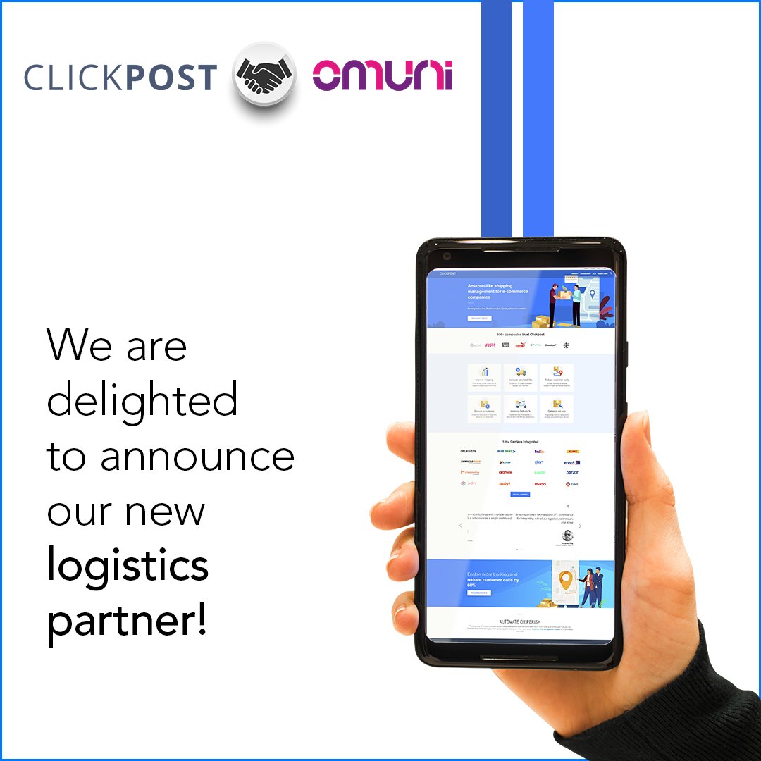 ArvindInternet's tweet image. We&apos;re super humbled and thrilled to introduce #ClickPost as our new Logistics Partner!.
Connect with us for more details - bit.ly/36Oa0Vp

#Omnichannel #RetailSolutions #PartnershipEcosystem