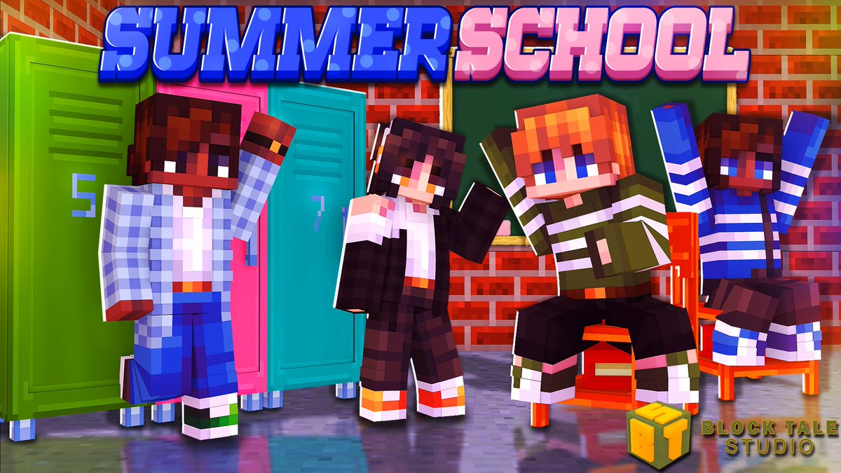 Hey, summer school is starting! Pick your favorite skin now and become the coolest person in school! Come on, the lesson is about to begin!

Made by <a href="/BlockTaleStudio/">Block Tale Studio</a>  and Published by @CypressGamesLTD 

marketplace.minecraft.net/en-us/pdp?id=4…

#minecraft #minecraft建築コミュ