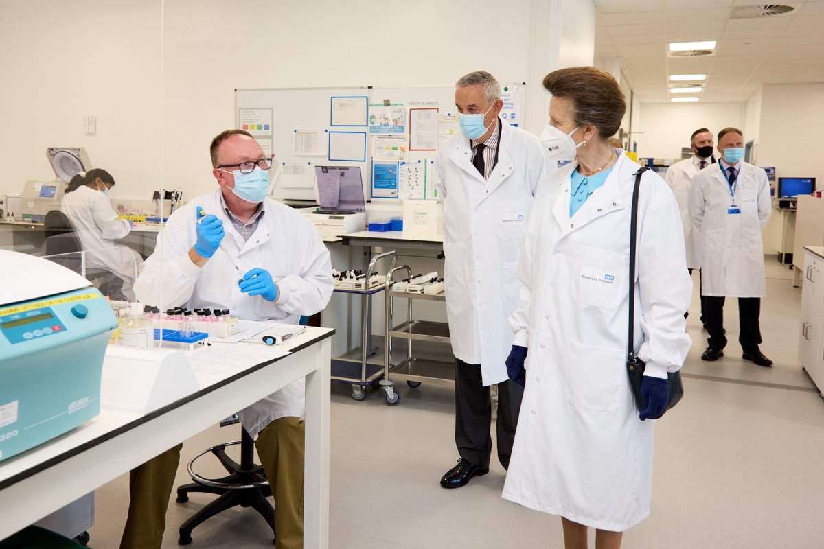 NHSBT's tweet photo. We were honoured to welcome HRH The Princess Royal to officially open our new world class blood centre in Barnsley yesterday. 

The team was proud to share the work they do in helping patients receive lifesaving services with Her Royal Highness. https://t.co/oyFngiTcoE https://t.co/6aux6chm3u