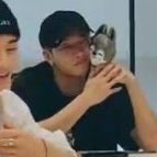 linopikudo's tweet image. tava todo mundo conversando e rindo e o bang chan estava assim 🥰🥰 com o wolfchan