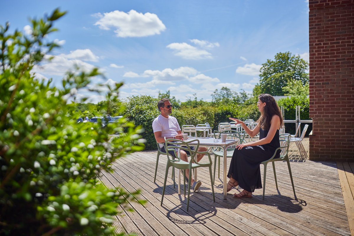 Beautiful day again today...where better to breakout from your desk than onto the patio? Then back to the aircon! Do you have a routine and break out at the same time every day or do you go with the flow? #bloxham #banbury #coworking #workingfromhome