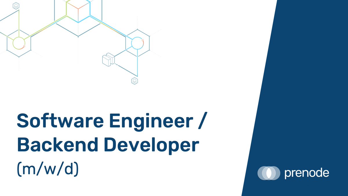 We're #hiring!
Become a Software Engineer / Backend Developer and help us build the next generation of #machinelearning.

Join our ambitious team and apply now!
&gt;&gt; Software Engineer: prenode.de/job/junior-sof…

#jointheteam #jobangebot #softwareentwicklung #recruiting #jobopening