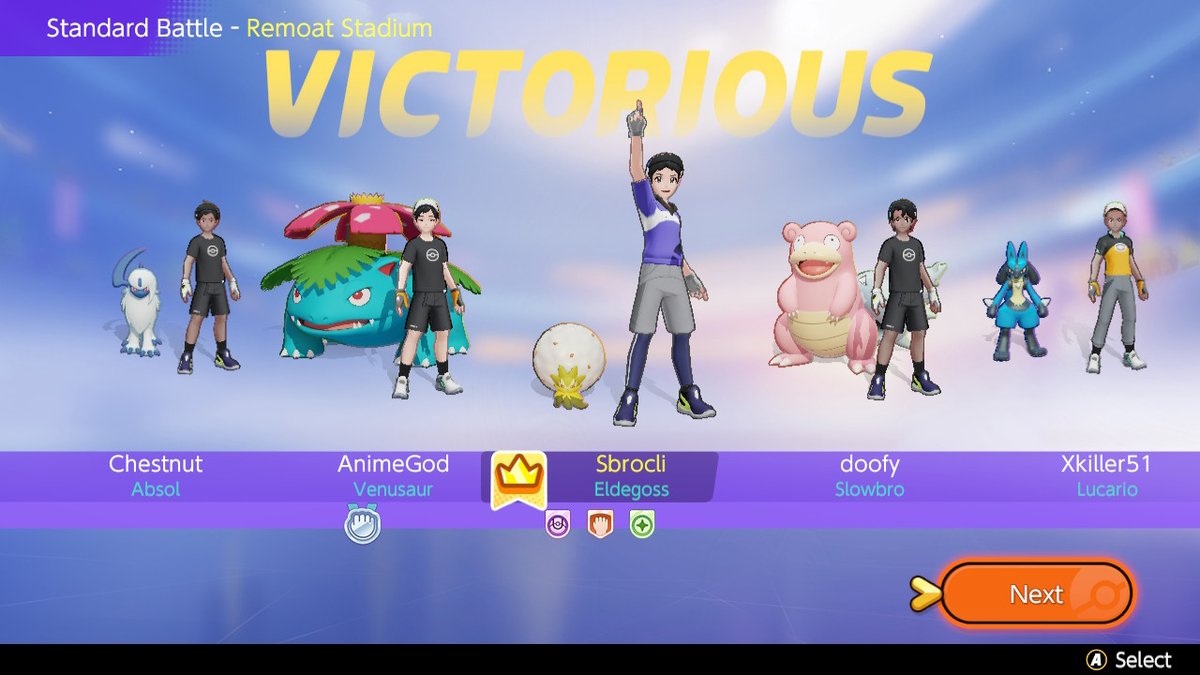 Sbrocli's tweet image. First game and I did a thing! #PokemonUNITE #NintendoSwitch