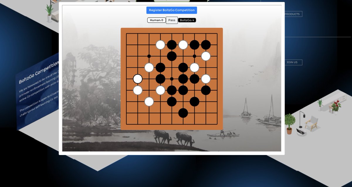 Registered at #ICML2021? BoltzGo Competition registration is about to open. Find us on topia topia.io/icml21-boltzbit and have fun! 
First winner will get  £1000 prize!
<a href="/icmlconf/">ICML Conference</a> <a href="/ICML2021/">ICML2021</a>