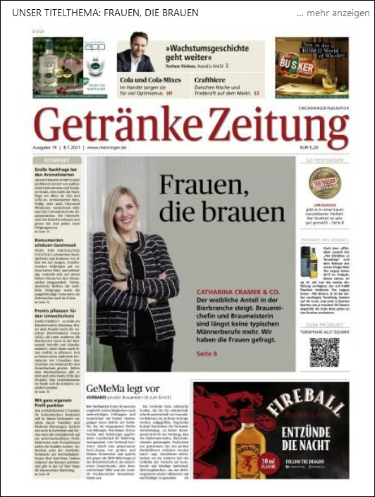 PschorrCERCBDU's tweet photo. Liebes Netzwerk auf Twitter,

anbei ein Link zum Gastkommentar in der Getränke Zeitung über das Thema „Frauen in der Bierbranche“. 

Über ein Feedback würde ich mich freuen.

https://t.co/nMSxqok7MB

@BDU_eV https://t.co/fVyG7XLZGc