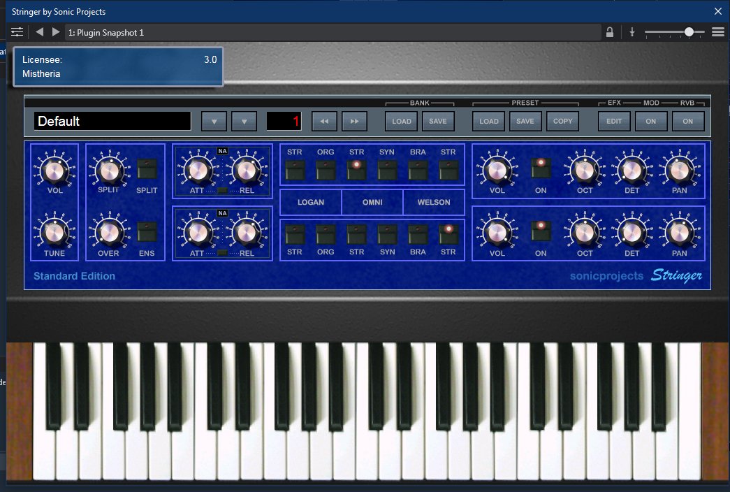 Mistheria's tweet photo. #PLUGINOFTHEWEEK
Just installed STRINGER 3 by Sonic Projects!
https://t.co/yU97nXWB6o
The #Stringer contains top notch quality sample sets of the ARP Omni, the Logan String Melody II and the Welson Symphony in two engines.
#vst #vstinstrument #plugin https://t.co/LCJg5oNtyh