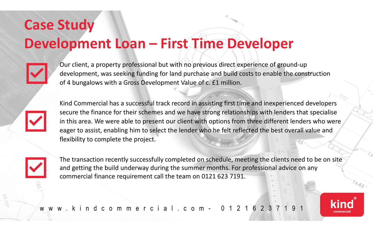 In this week's Case Study, we break down how Kind's Dean Pedley secured a £600,00 loan for a first time developer. #DeveloperLoan #CommercialFinance